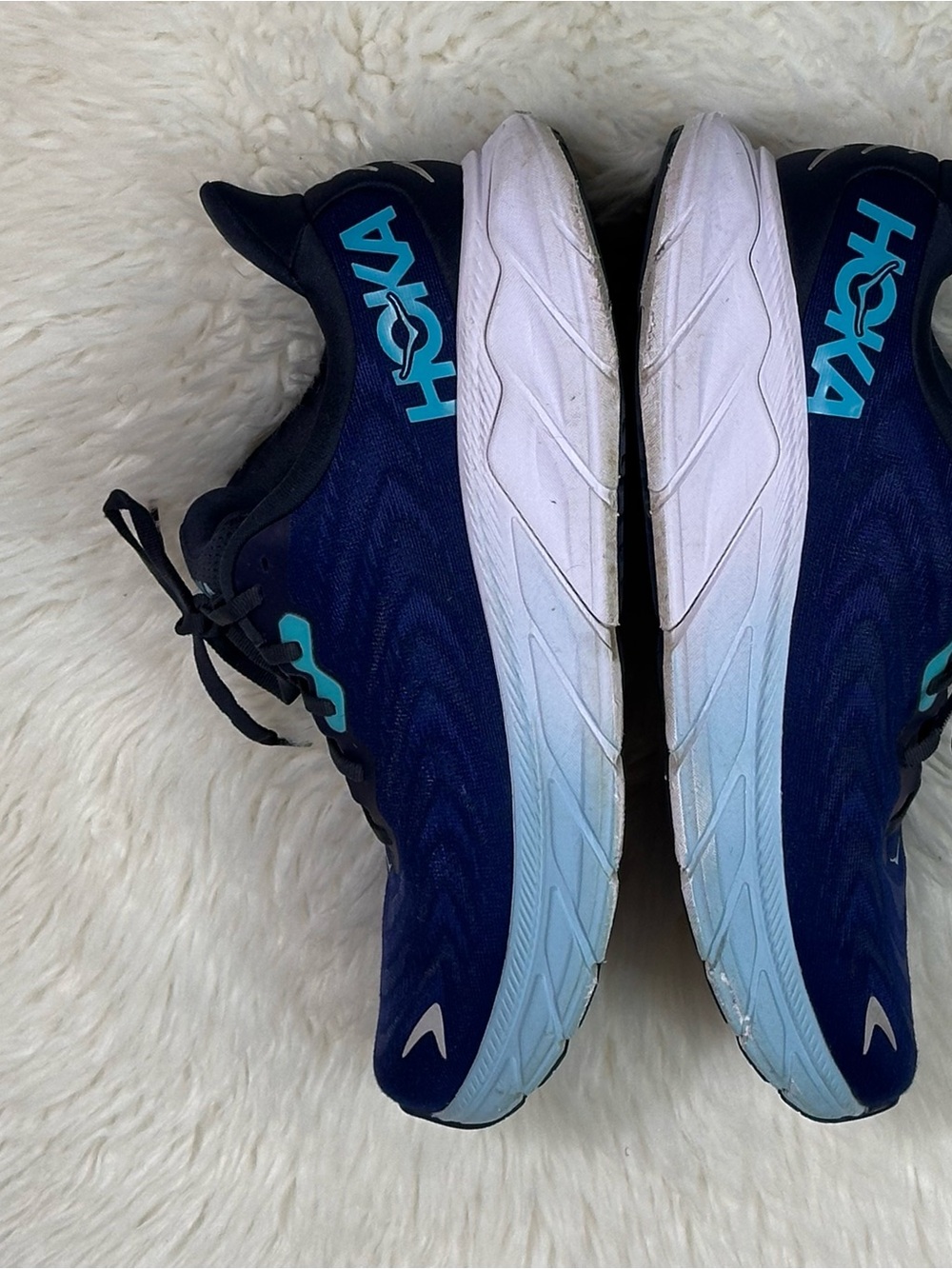 Hoka ARAHI 6 Men's Navy and Teal Performance Running Shoes - Picture 5 of 10